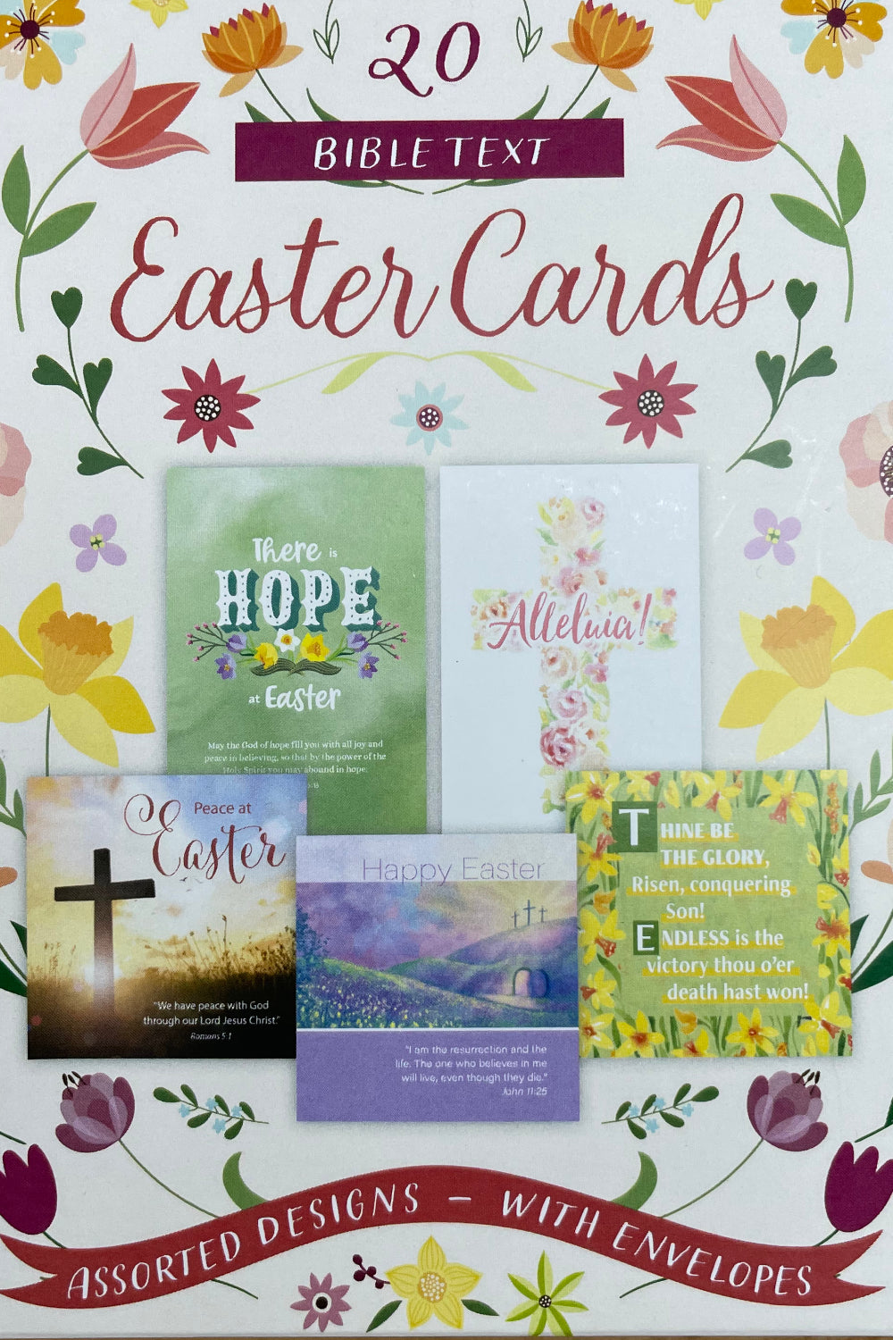 20 Bible Text Easter Cards - Value Box of 20 (151 700011)