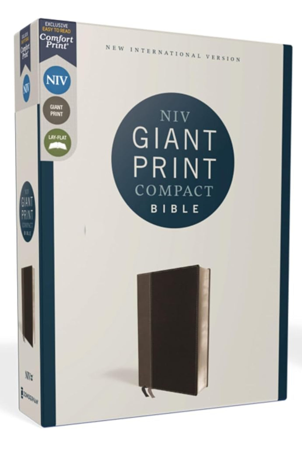 NIV Giant Print Compact Bible Black Leathersoft