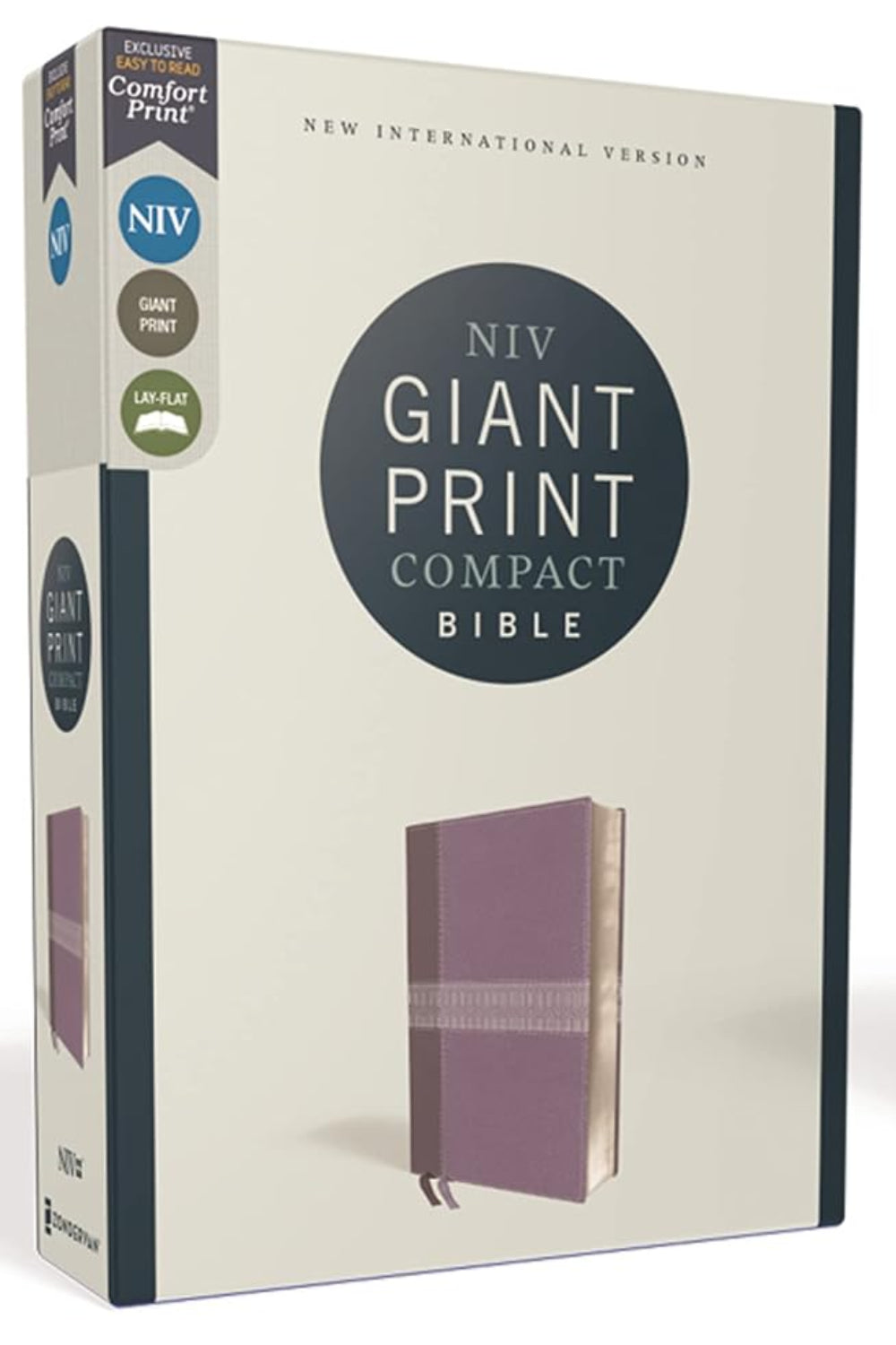 Niv, Giant Print Compact Bible, Leathersoft, Purple, Red Letter Edition, Comfort Print
