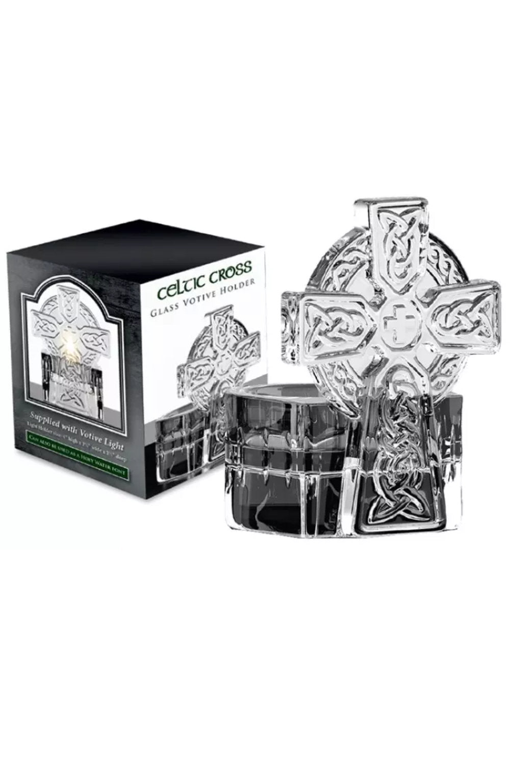 Candle Glass Votive Holder - Celtic Cross (107 87824)