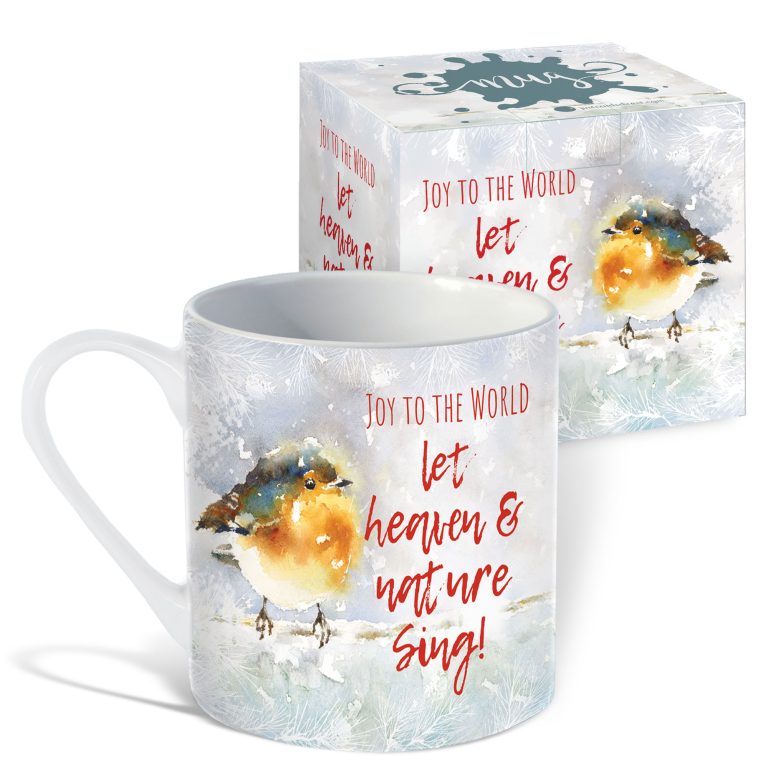 Christmas Mug & Giftbox  Joyful Robin  131  MG210