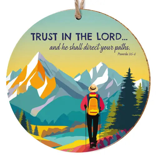 Hanging Ornament Trust In The Lord Mountains 131 - CD68