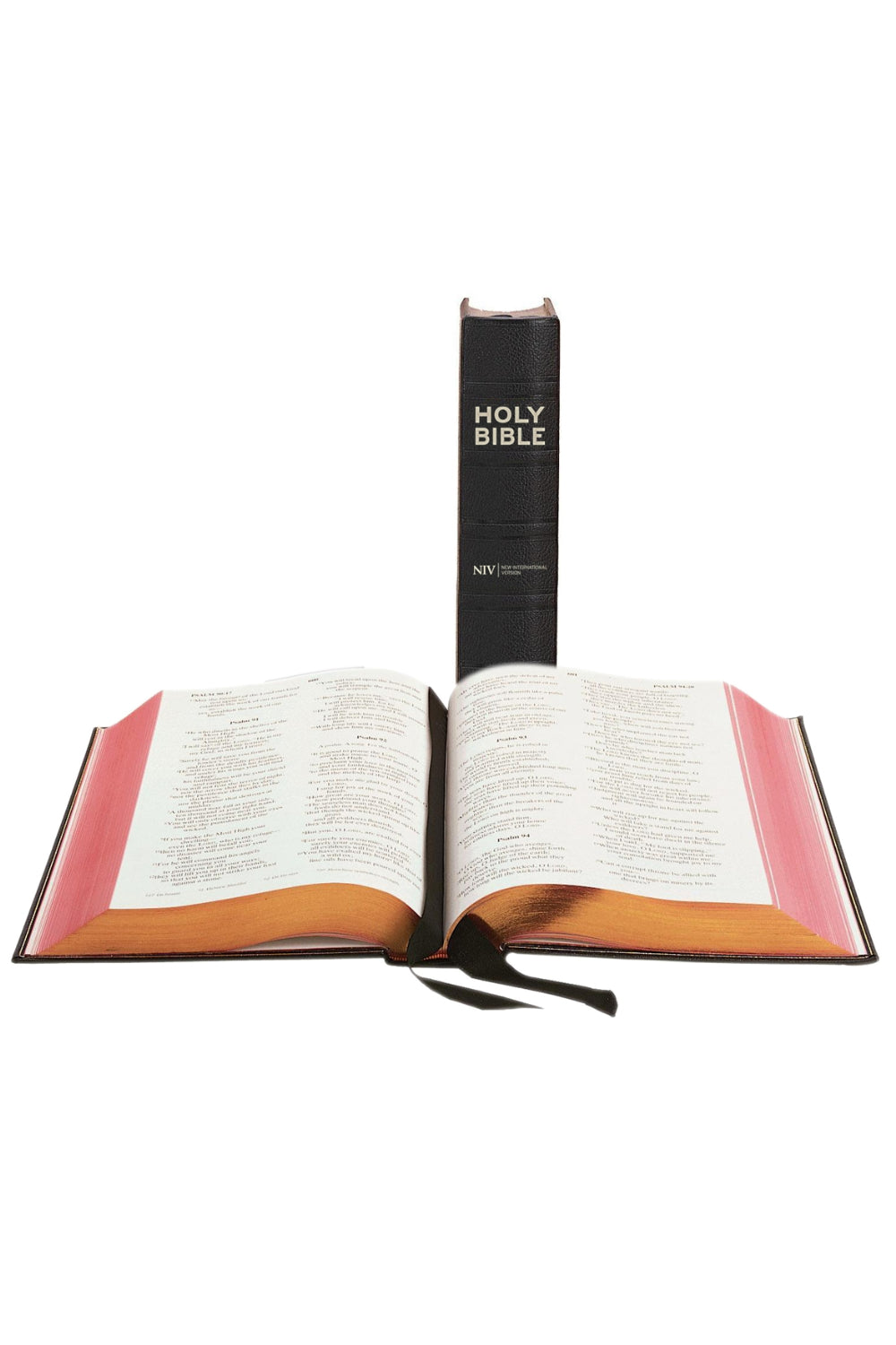 NIV Black Morocco Leather Lectern Bible