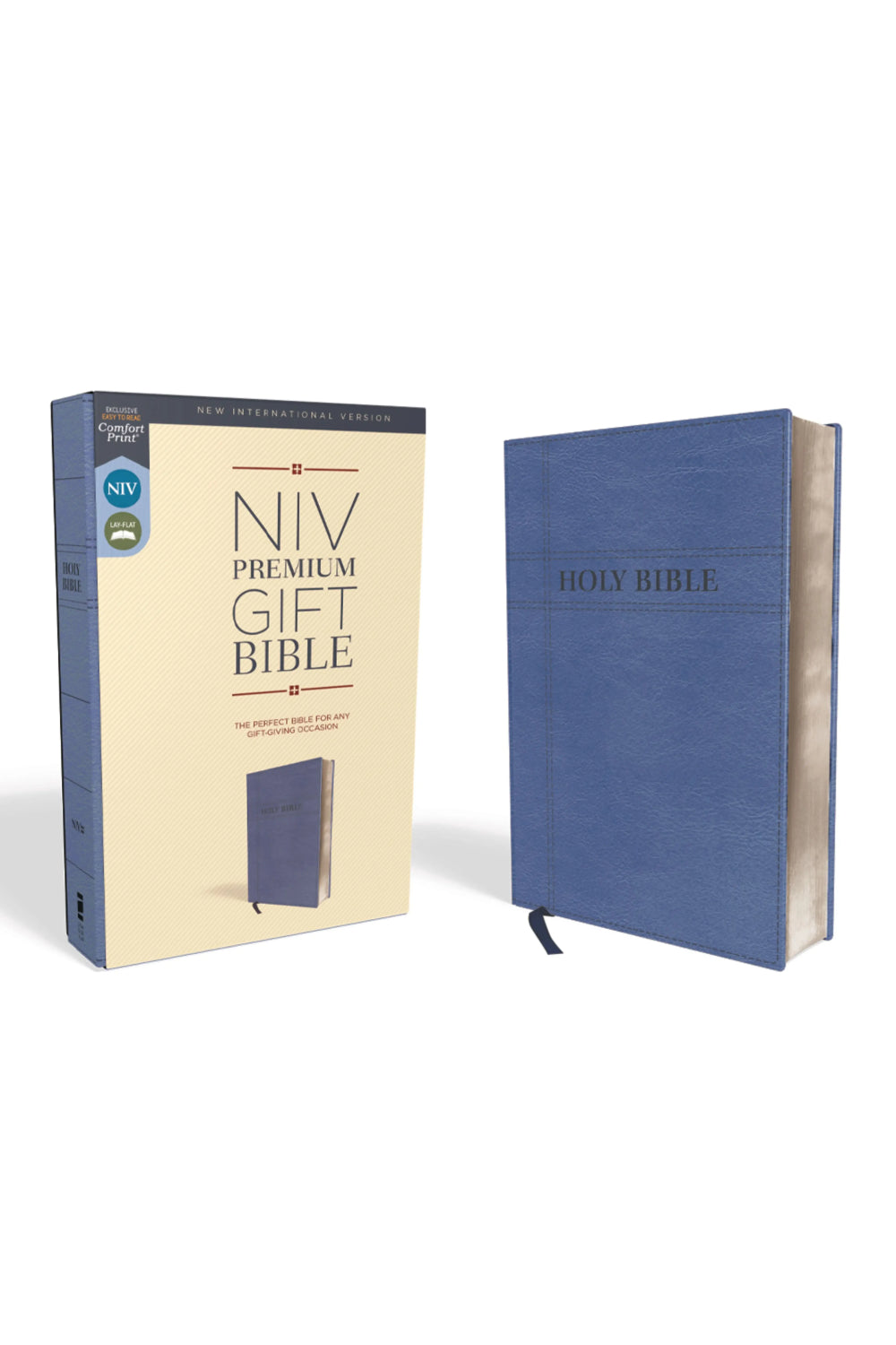NIV Premium Gift Bible, Leathersoft, Navy, Red Letter Edition, Comfort Print