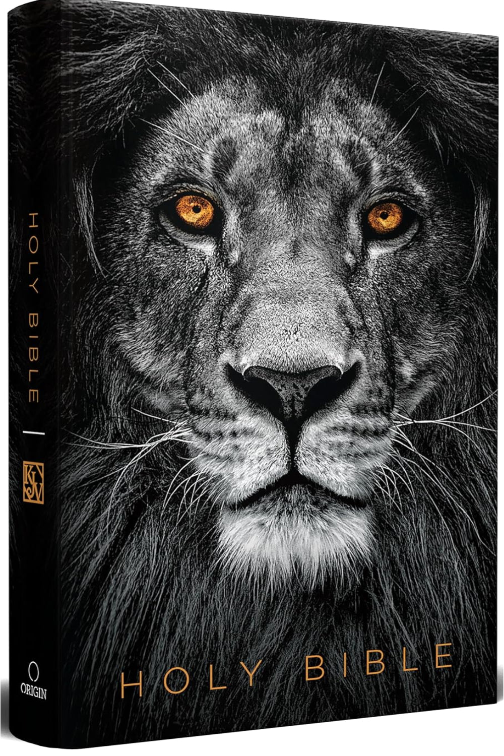 KJV Holy Bible, Large Print, Handy Size Format, Hardcover, Lion of Judah, Ribbon Marker, and Red Letter