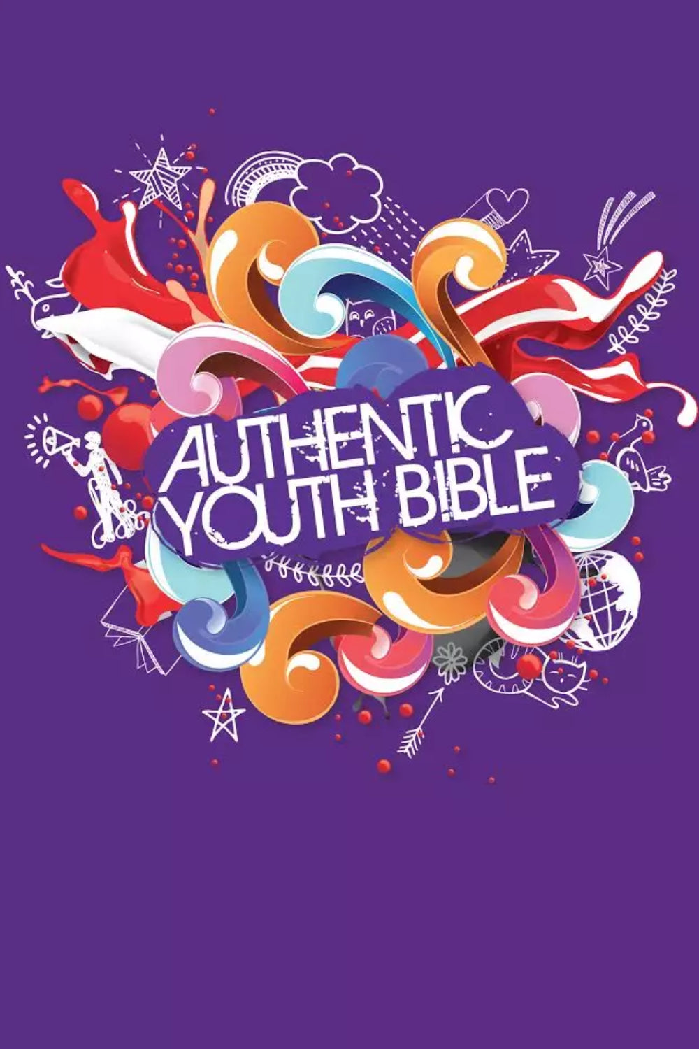 ERV Authentic Youth Bible, Purple, Hardback, Anglicised, Easy to Read Version, Bible Study Material, Presentation Page, Insights, Topic Notes, Colouring pages