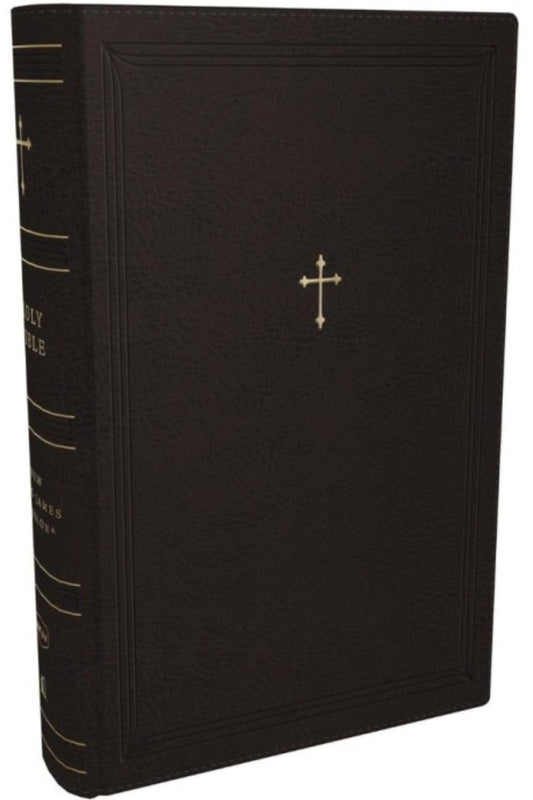 NKJV Compact Paragraph-Style Reference Bible, Black with Zip