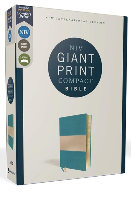 NIV Giant Print Compact Bible Teal Leathersoft