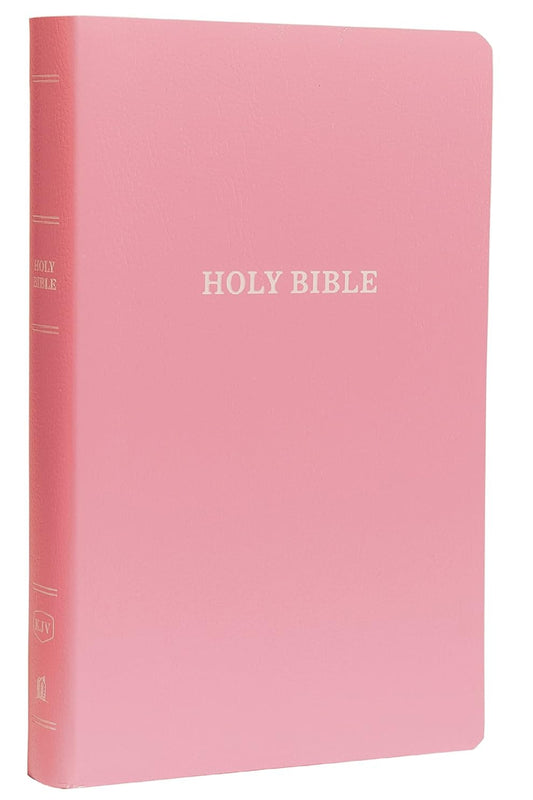 KJV Holy Bible: Gift and Award, Pink Leather-Look, Red Letter, Comfort Print