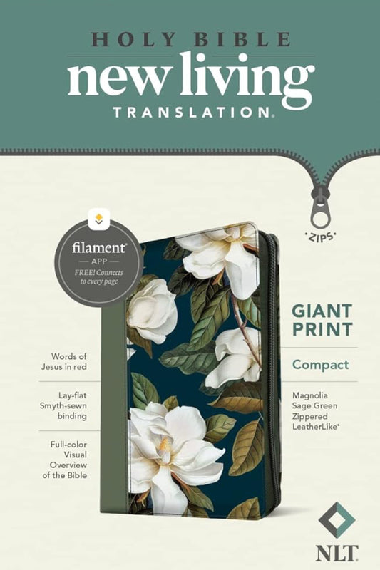 NLT Compact Giant Print Zipped Sage
