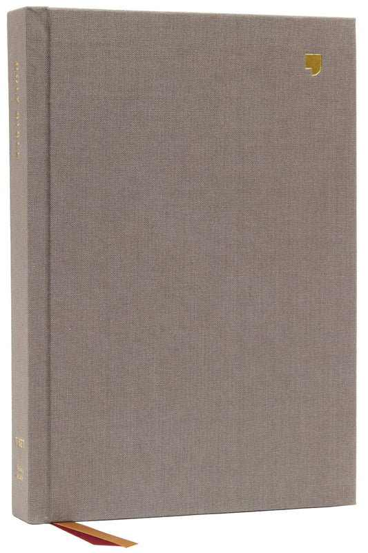 NET Bible Large Print Thinline Gray Cloth Over Board