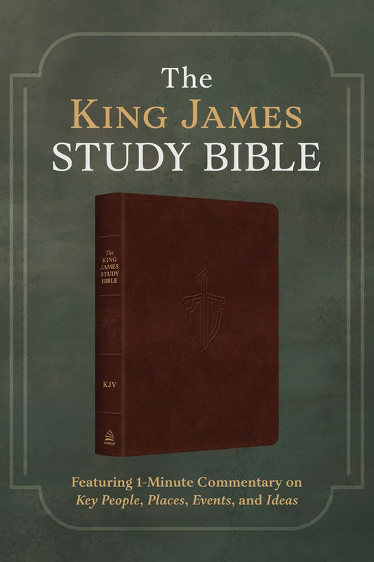 KJV Study Bible Brown Featuring 1 - Minute Commentary On Key Features Imitation Leather