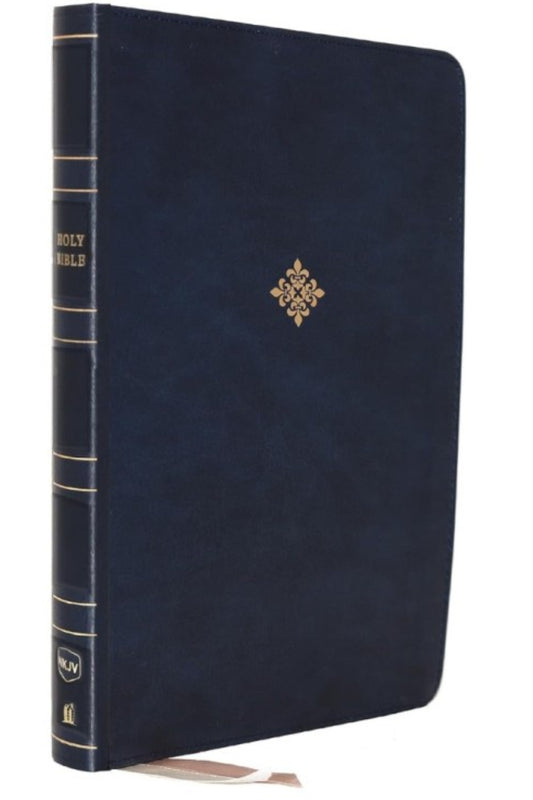 NKJV Thinline Bible, Large Print, Leathersoft, Blue