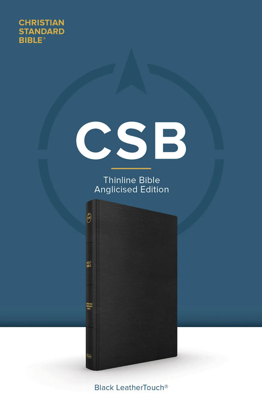 CSB Thinline Bible, Anglicised Edition, Black Leathertouch
