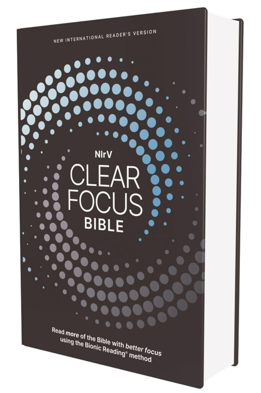 NIrV, Clear Focus Bible, Charcoal/Blue