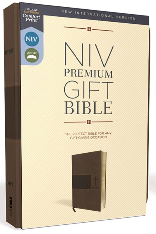 Niv, Premium Gift Bible, Leathersoft, Brown, Red Letter Edition, Comfort Print: New International Version, Premium Gift, Brown, Leathersoft, Red Letter Edition