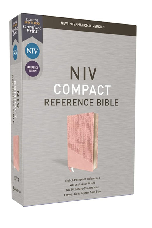 NIV Compact Reference Bible Pink Leathersoft