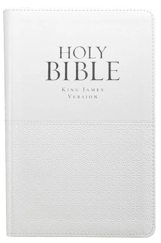 KJV Gift White with Thumb Index Faux Leather