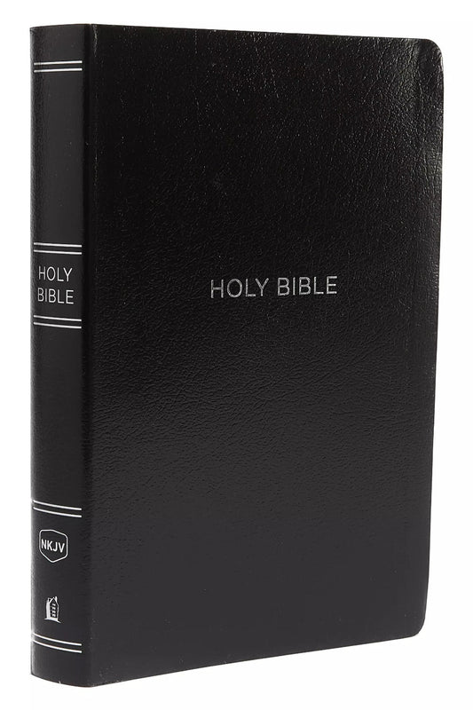 NKJV Giant Print Reference Bible - Black Leatherflux