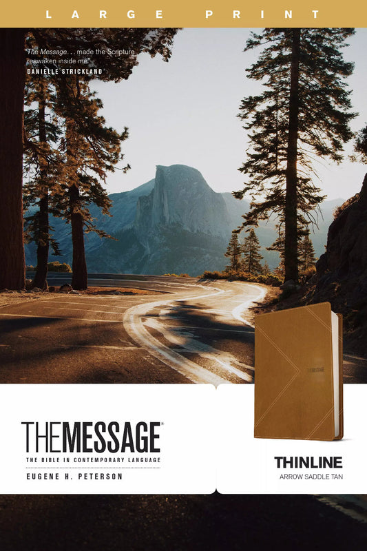 The Message Bible Thinline Arrow Saddle Tan Leatherlike