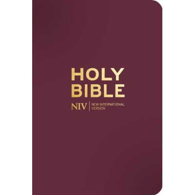 NIV Pocket Mulberry With Gold Zip