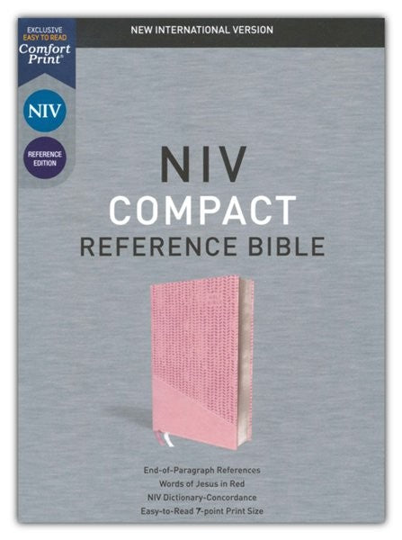 NIV Compact Reference Bible Pink Leathersoft