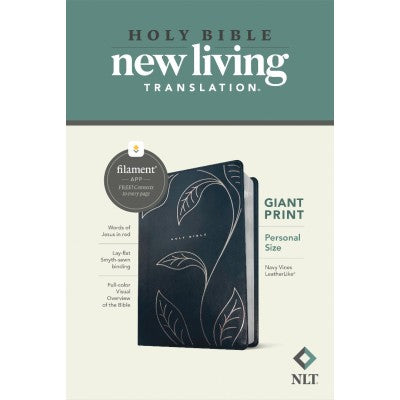 NLT Giant Print Personal Size Navy