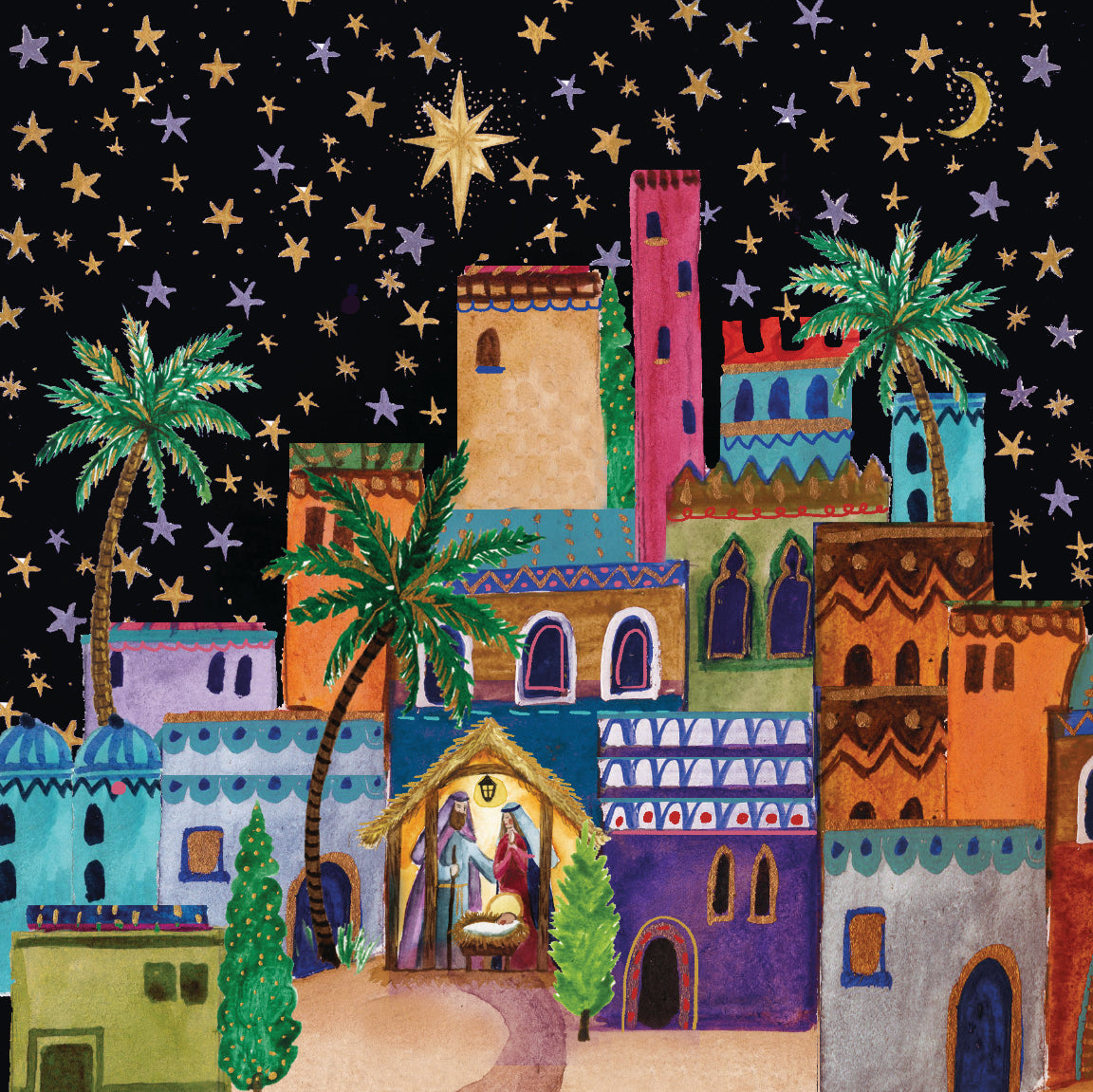 Christmas Cards  Tearfund  O Little Town 143 TF248