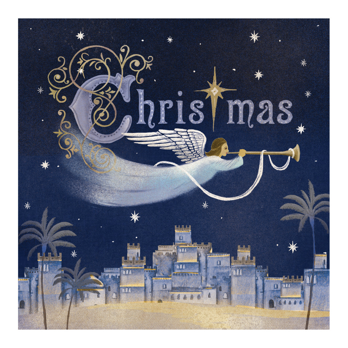 Christmas Cards  Tearfund  Angel over Bethlehem  143 TF245