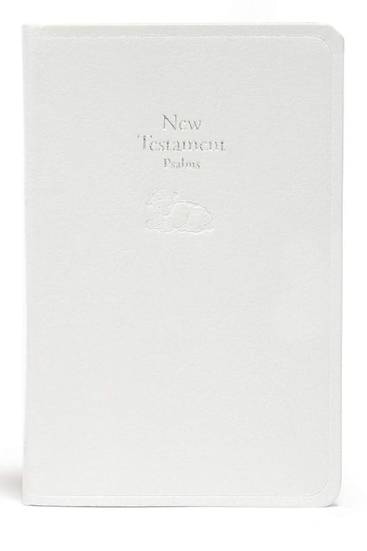 KJV New Testament With Psalms  White Imitation Leather
